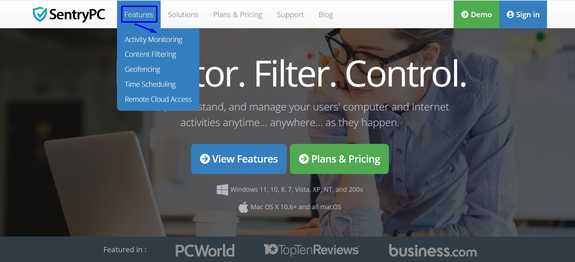 features-of-time-management-solution-sentrypc
