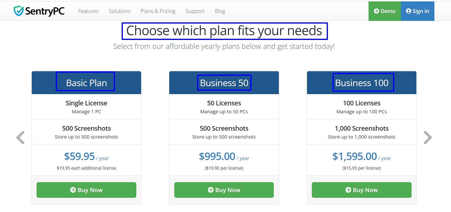 pricing-time-management-solution-sentrypc