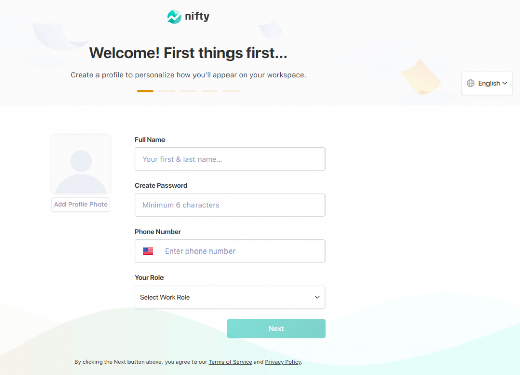 nifty-sign-up-page